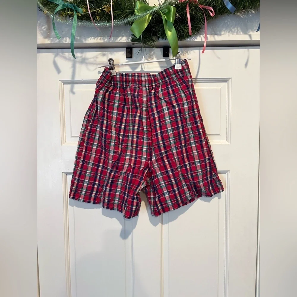 Vintage 90’s Private Party Plaid Matching Set With Sleeveless Collar Shirt